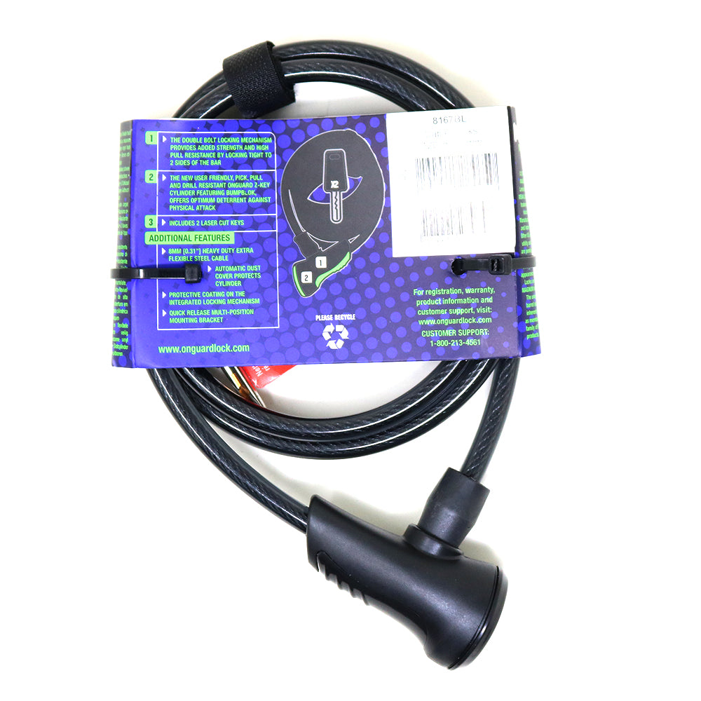 On Guard Candado C/Llave 120 x 8mm - Rideshop