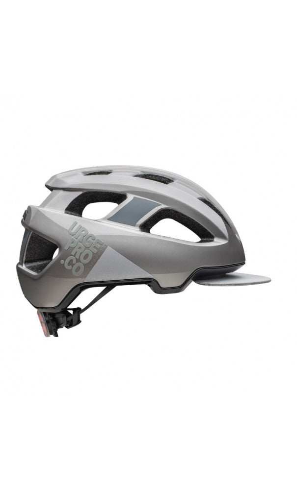 Casco Urge Abierto Urbano Con Luz Strail Brillante Gris
