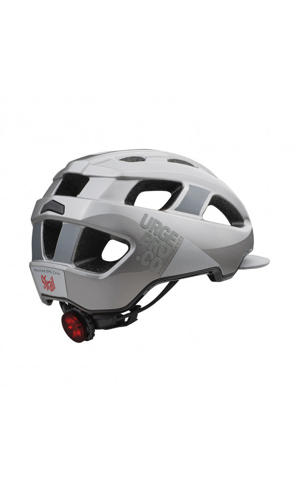 Casco Urge Abierto Urbano Con Luz Strail Brillante Gris