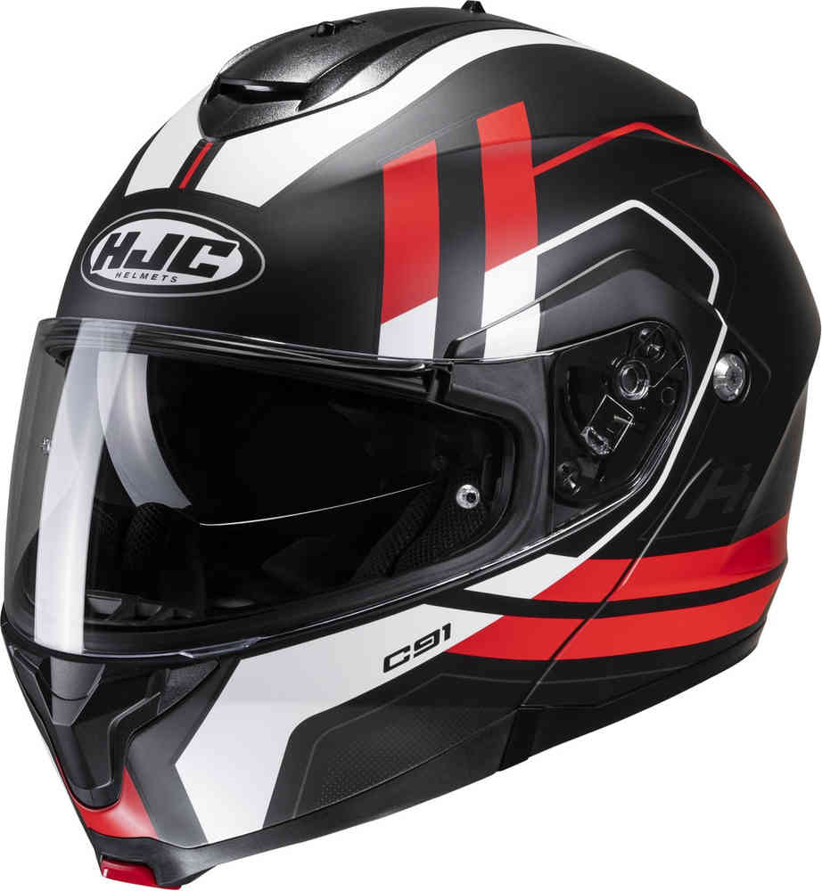 HJC Casco C91 Octo MC1SF Blanco/Negro/Rojo - Rideshop
