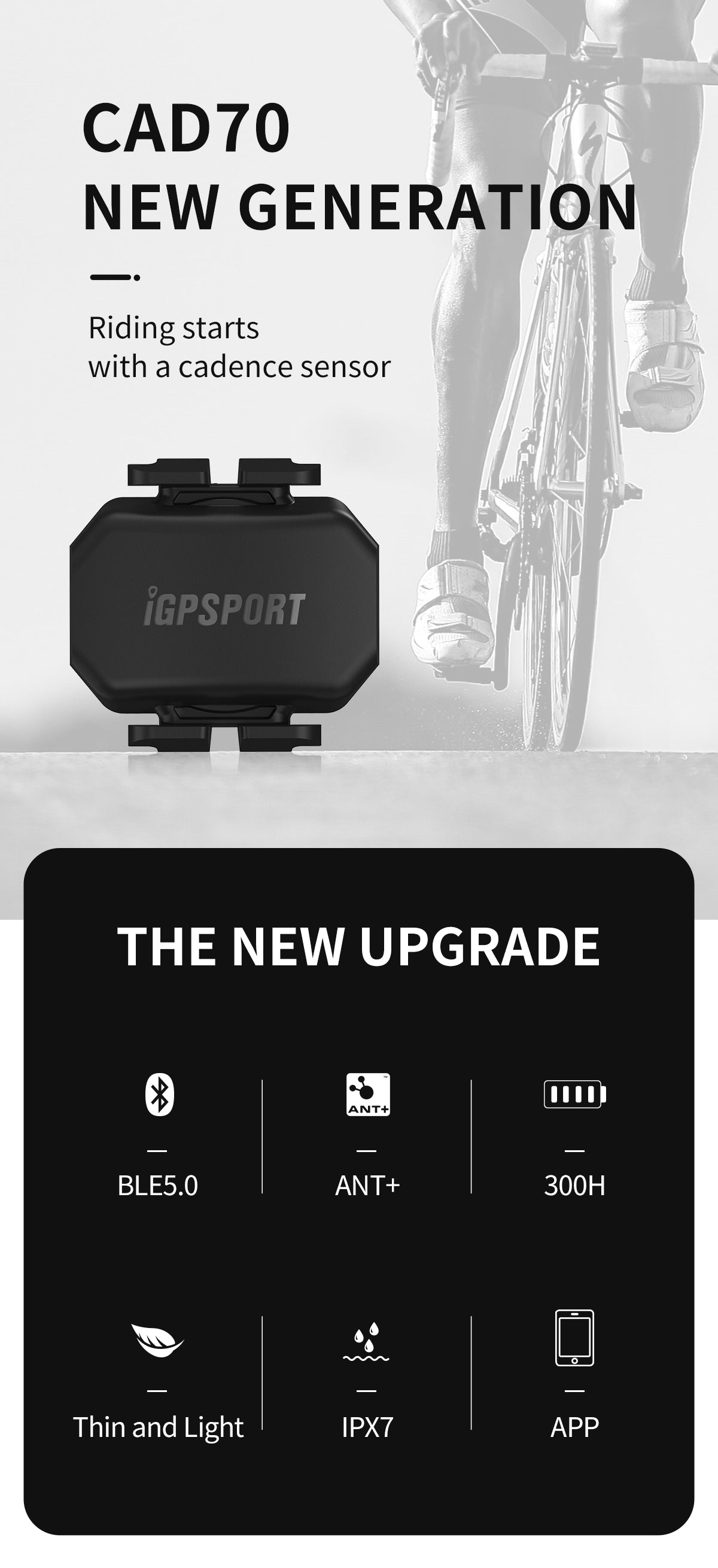 Sensor de Cadencia iGPSPORT CAD70