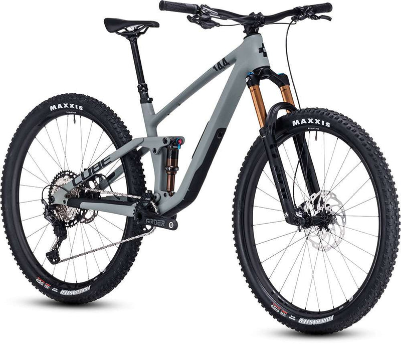 Bicicleta Mountain Bike Enduro Cube Stereo ONE44 C:62 Race Aro 29 Gris Negro