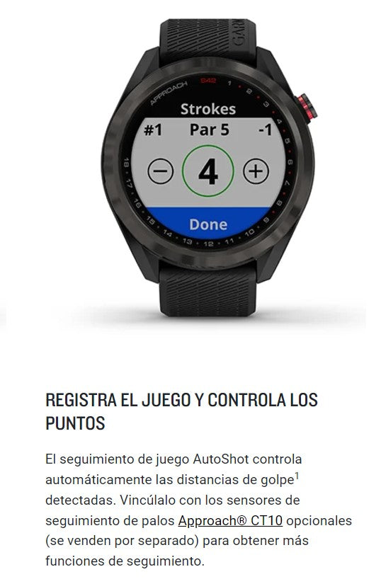 Reloj Inteligente Garmin Approach® S42 Negro