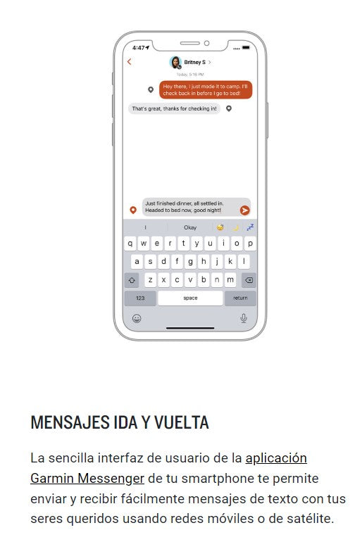 Comunicador Satelital Garmin inReach Messenger GPS