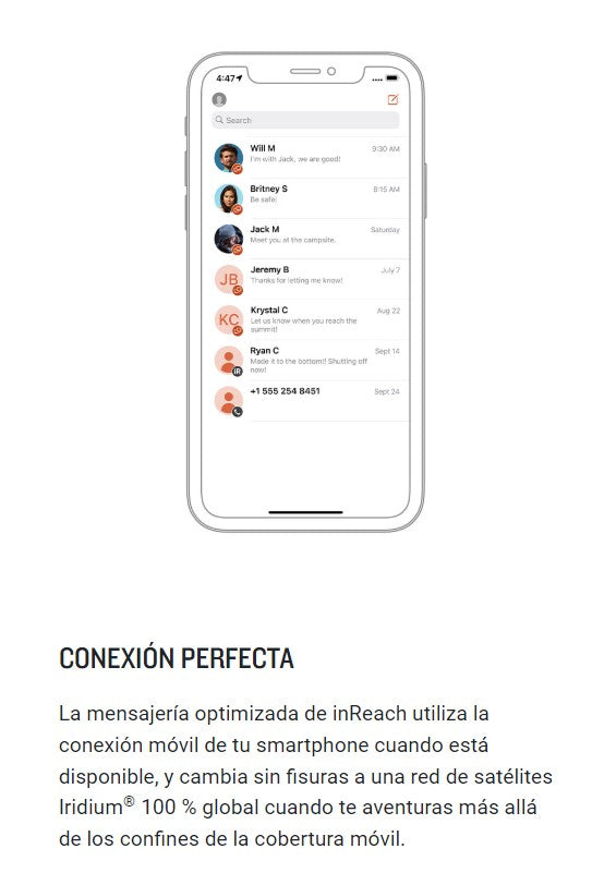 Comunicador Satelital Garmin inReach Messenger GPS