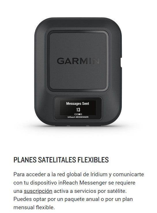 Comunicador Satelital Garmin inReach Messenger GPS