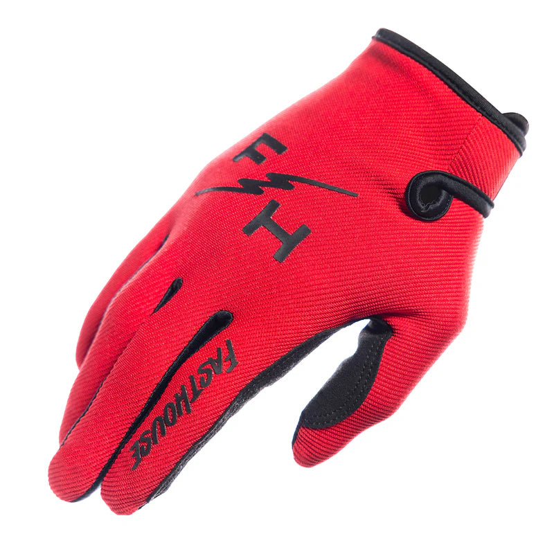Guantes Niño Fasthouse Carbon Eternal Rojo
