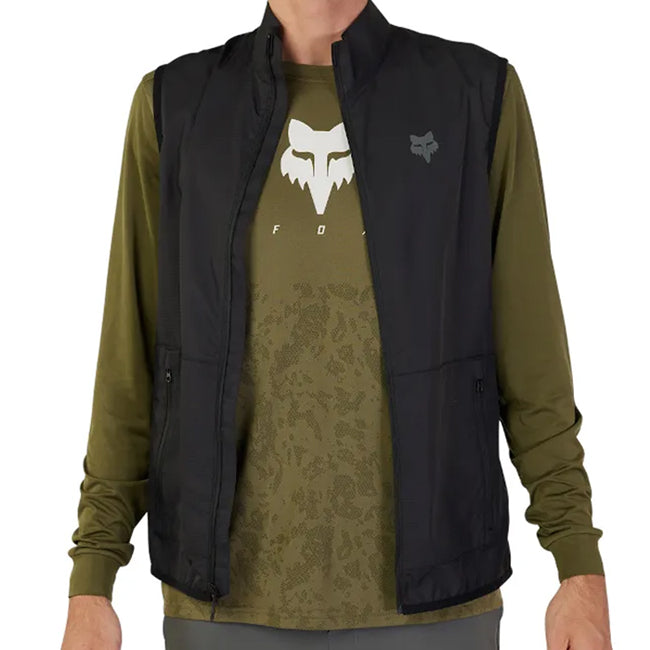 Chaqueta Cortavientos Bicicleta Ranger Sin Mangas Negro Fox - Rideshop