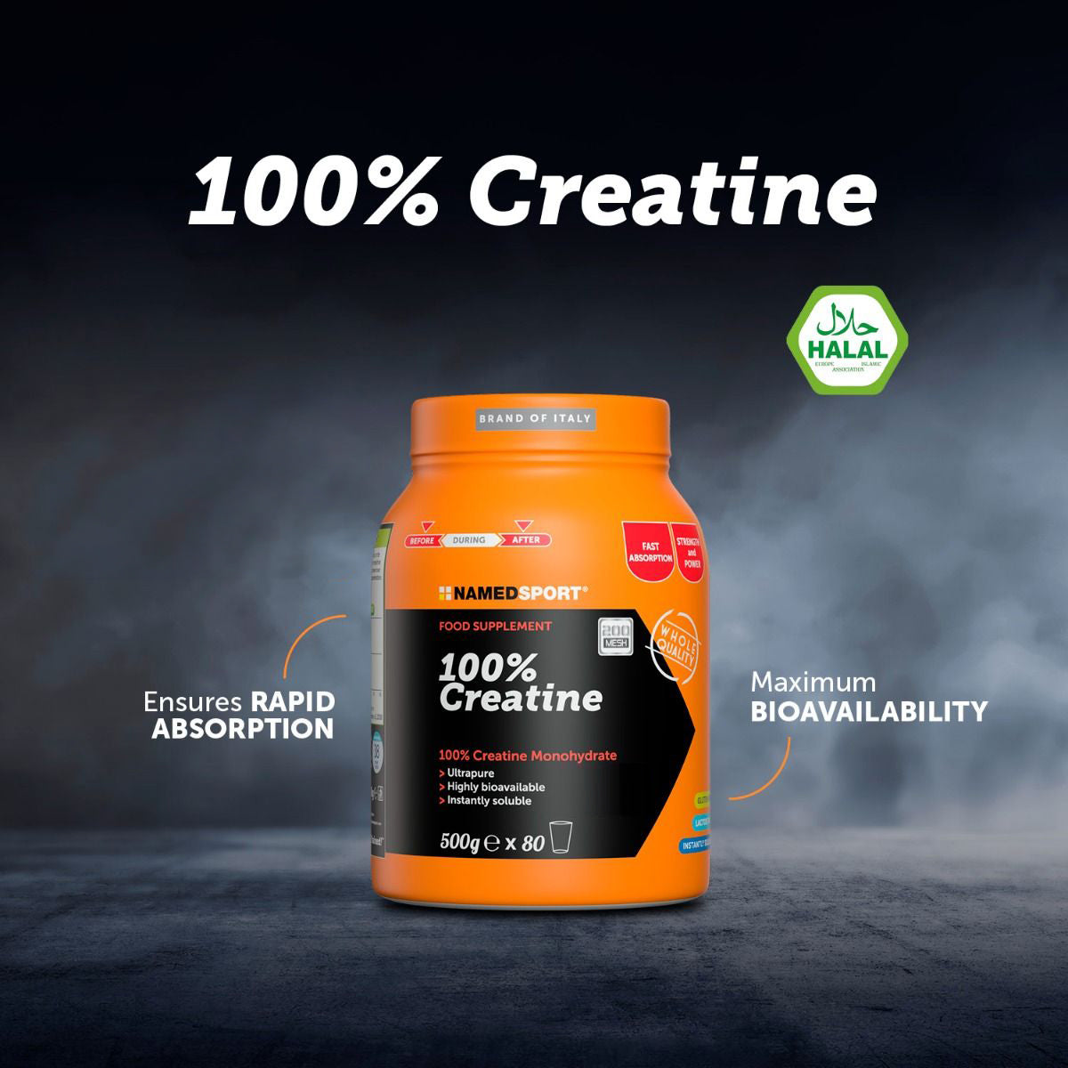 100% Creatina Monohidratada 500g Namedsport