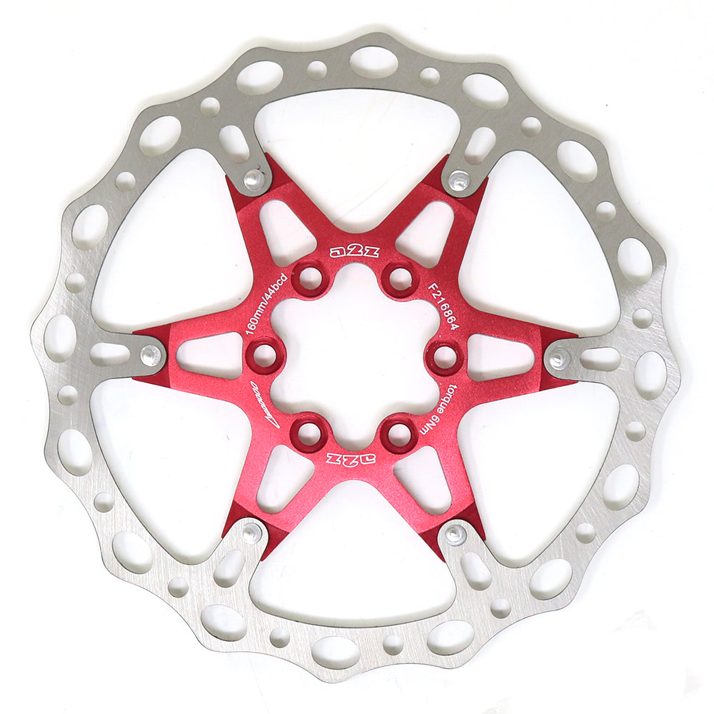 Disco de Freno a2z ATO-160 Oval Flourish Rojo