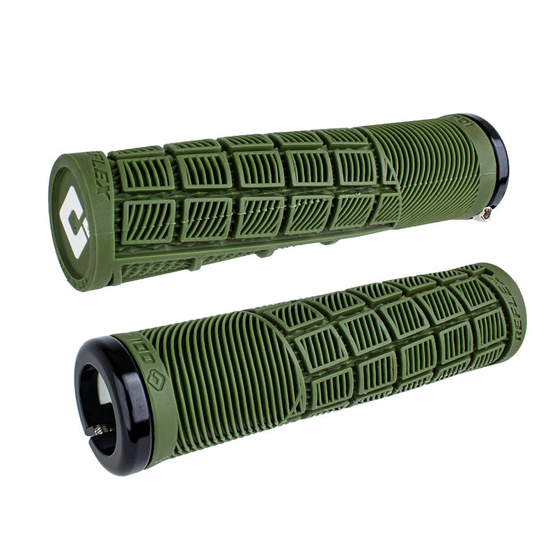 ODI Puños Reflex V2.1 Lock-On White/Army Green - Rideshop