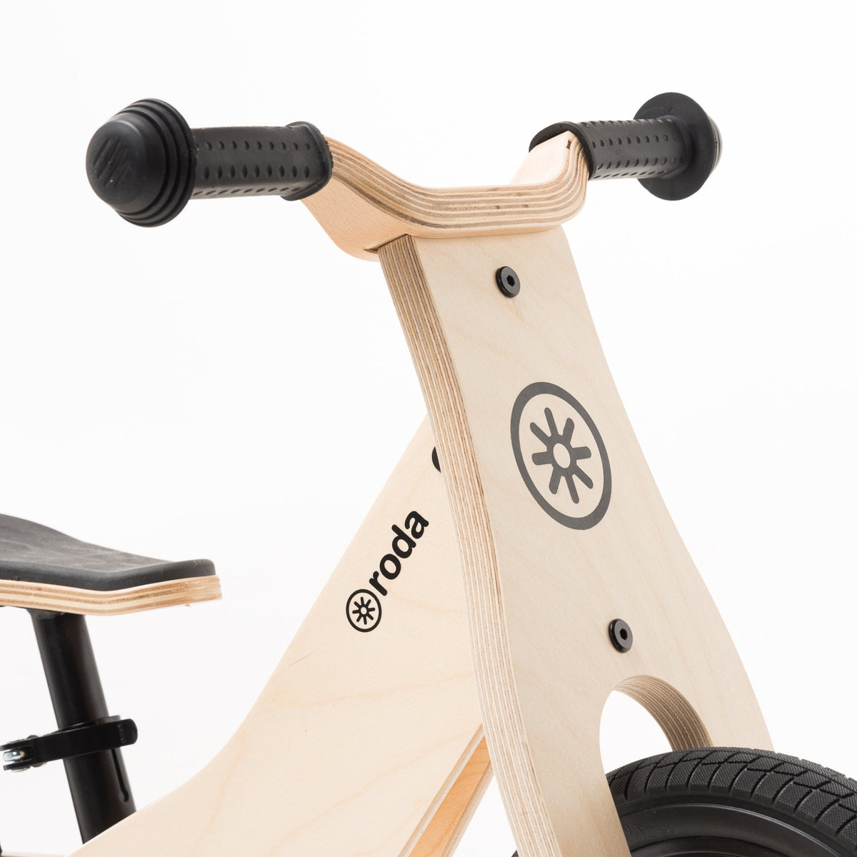 Bicicleta de Equilibrio de Madera para Niños Roda Start Black - vista 5