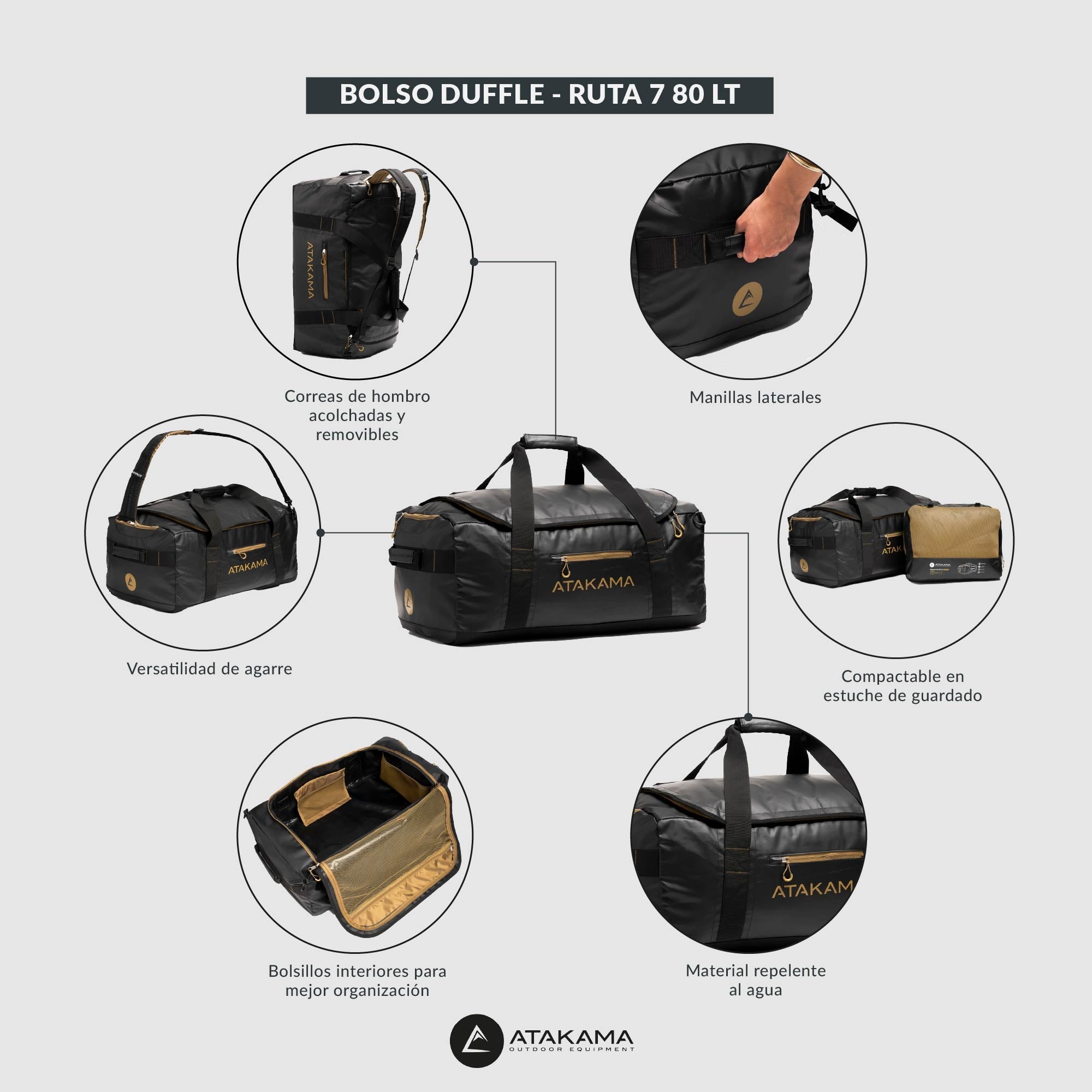 Bolso Duffle 55LT Ruta 7