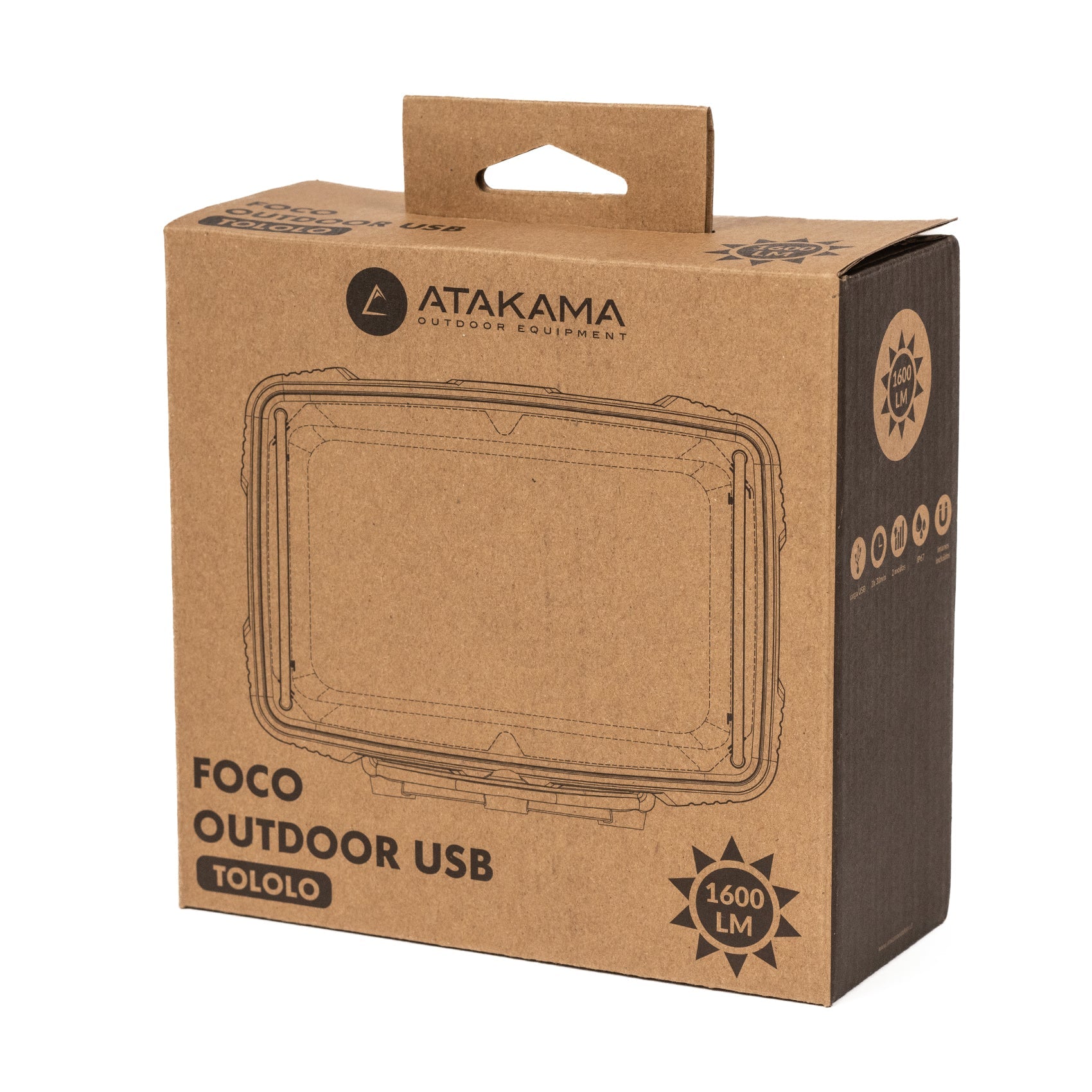 Foco outdoor Tololo 1600 lm camping/trekking Atakama Outdoor - Rideshop