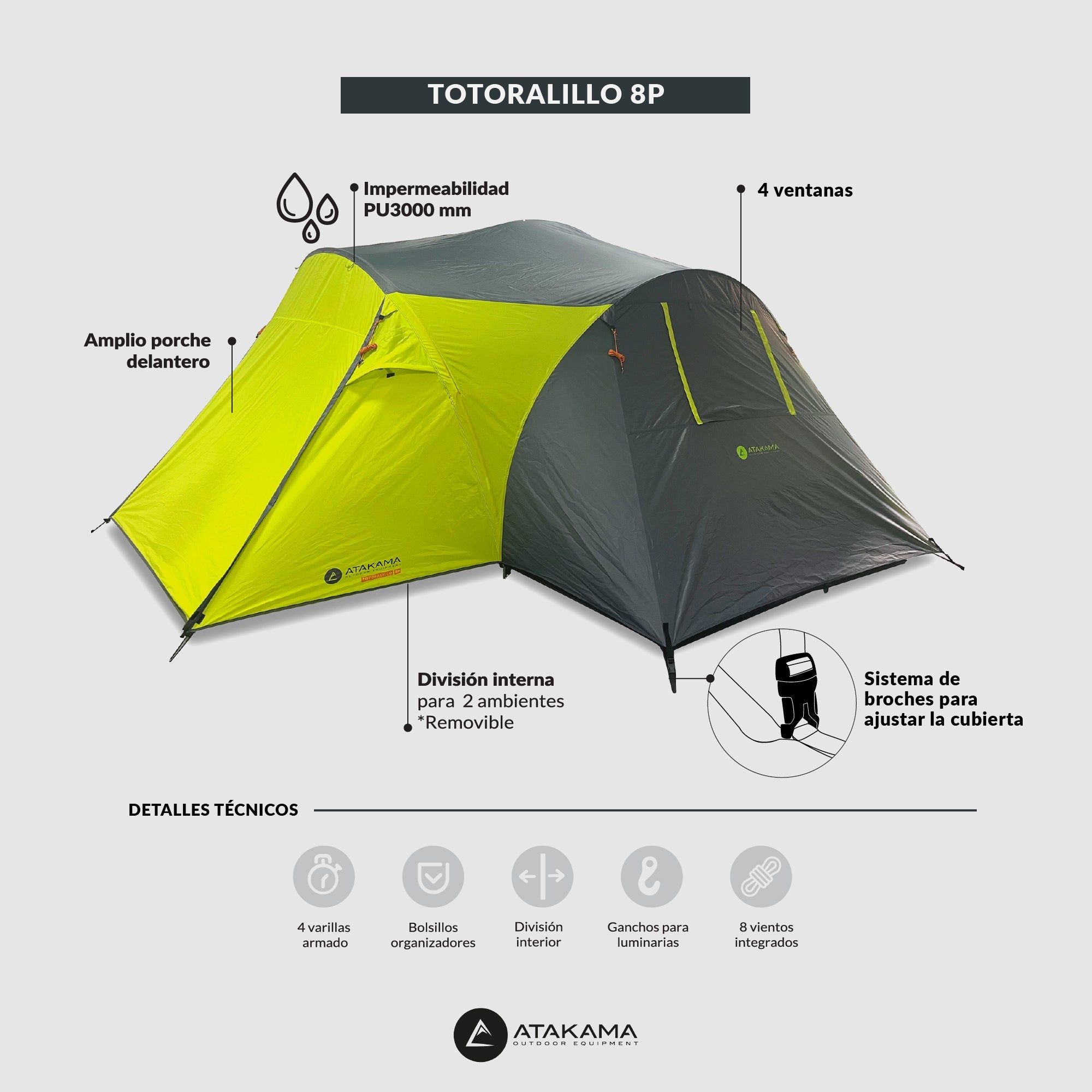 Carpa Totoralillo 8P