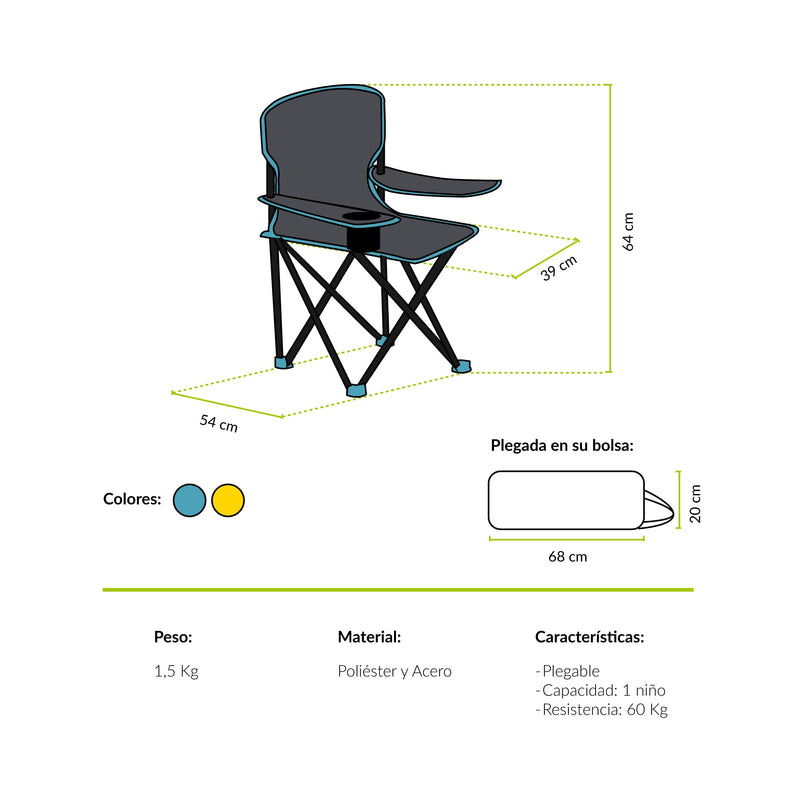 Silla de camping niños Chaitén Atakama Outdoor - Rideshop