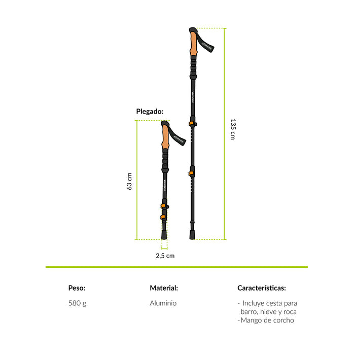 Atakama Outdoor Bastones de Trekking Queulat - Rideshop