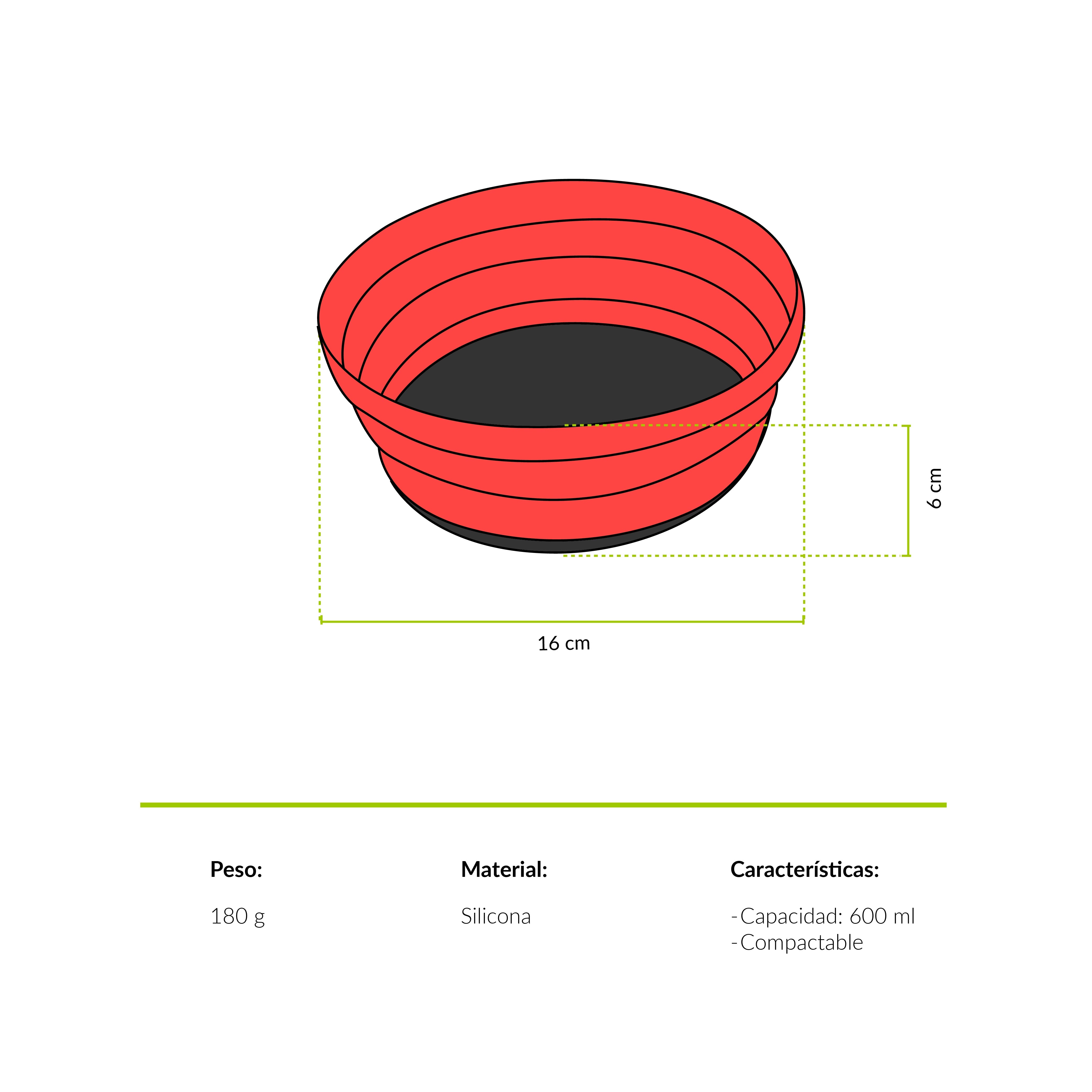 Set de 2 bowls plegables Lúcuma