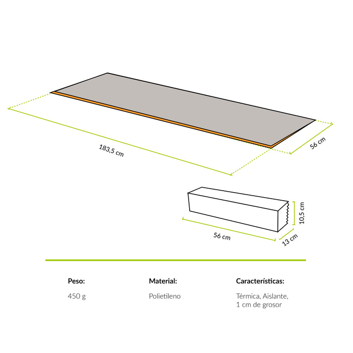 Atakama Outdoor Colchoneta Aislante Térmica Trekking/Camping La Campana - Rideshop