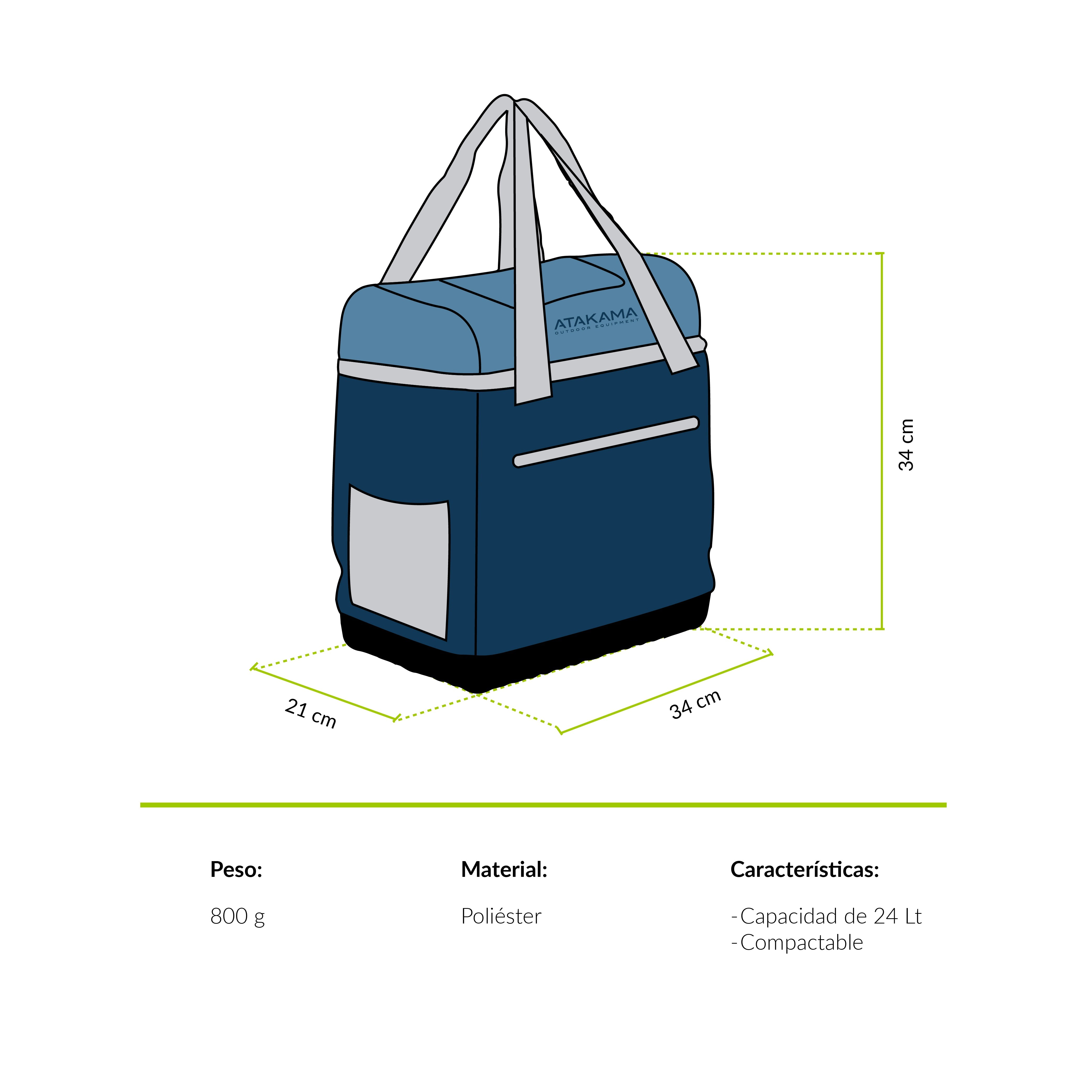 Cooler plegable Glaciar Tapado 24 lt