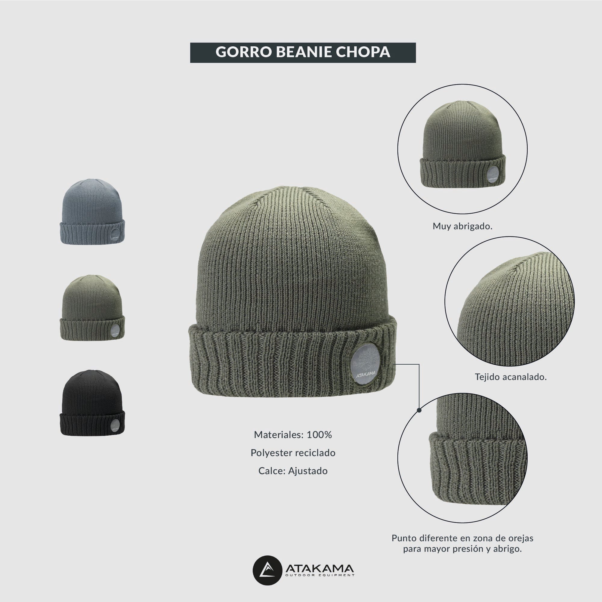 Gorro beanie Choapa Negro