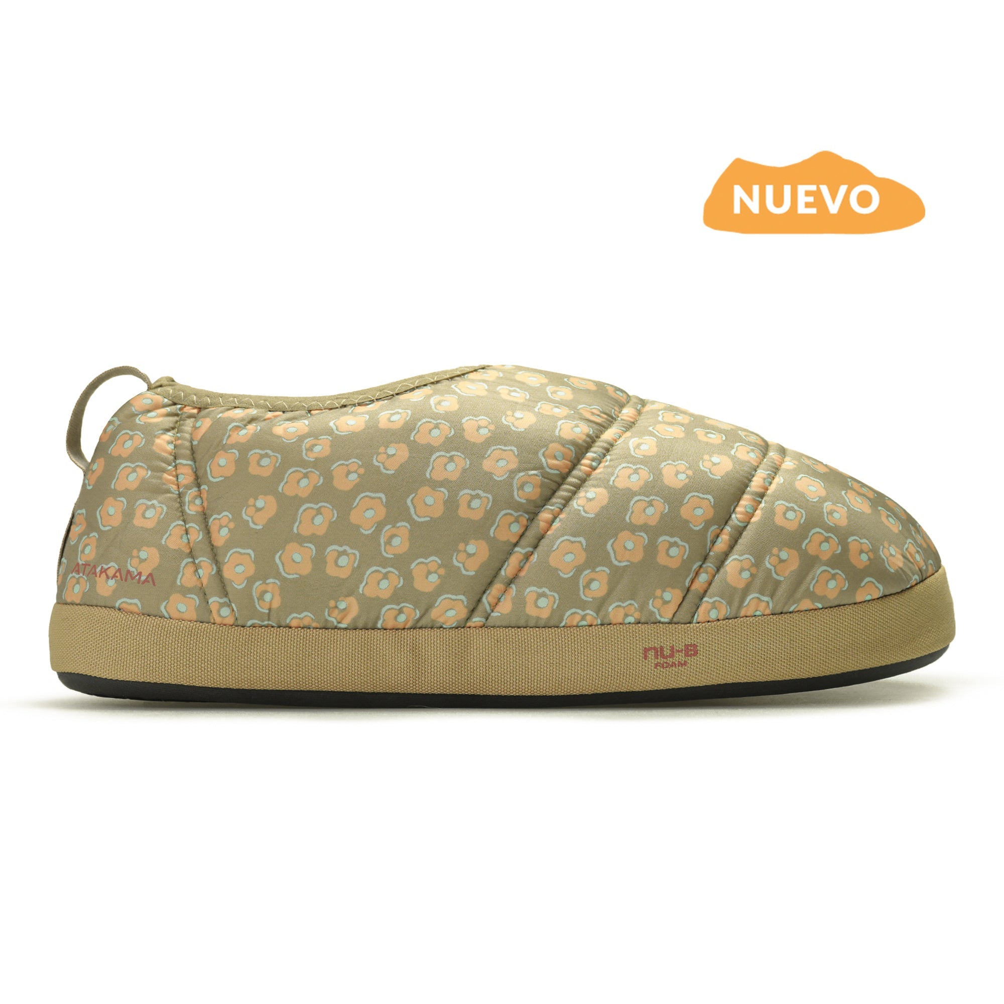 Pantuflas térmicas Futaleufú Nu-B Foam Print Flores Verde