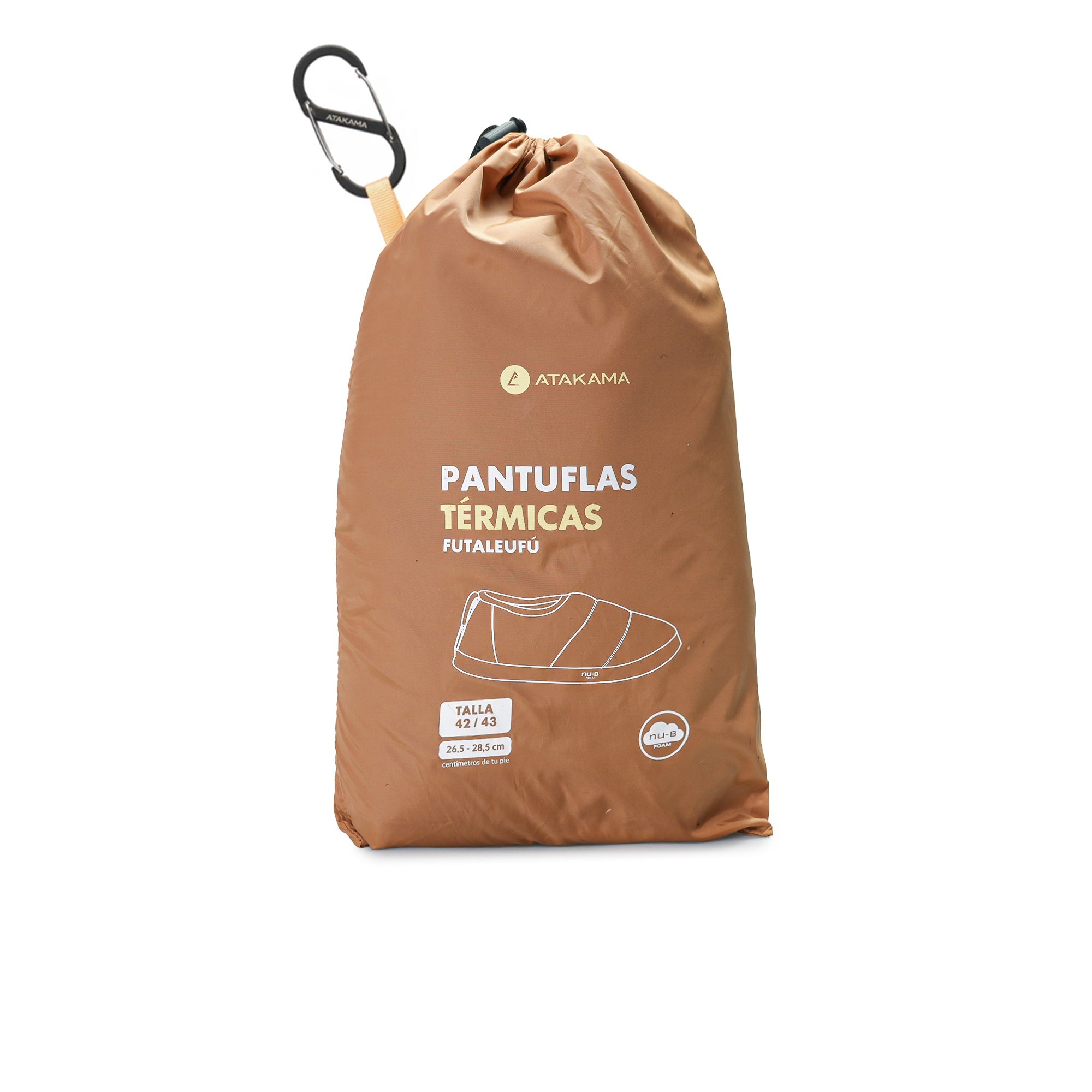 Pantuflas térmicas Futaleufú Nu-B Foam Cafe Caramelo