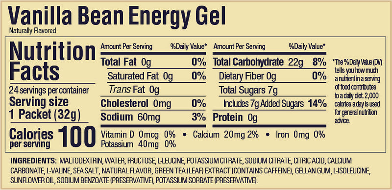 Caja de Geles Vanilla Bean 24 GU Energy