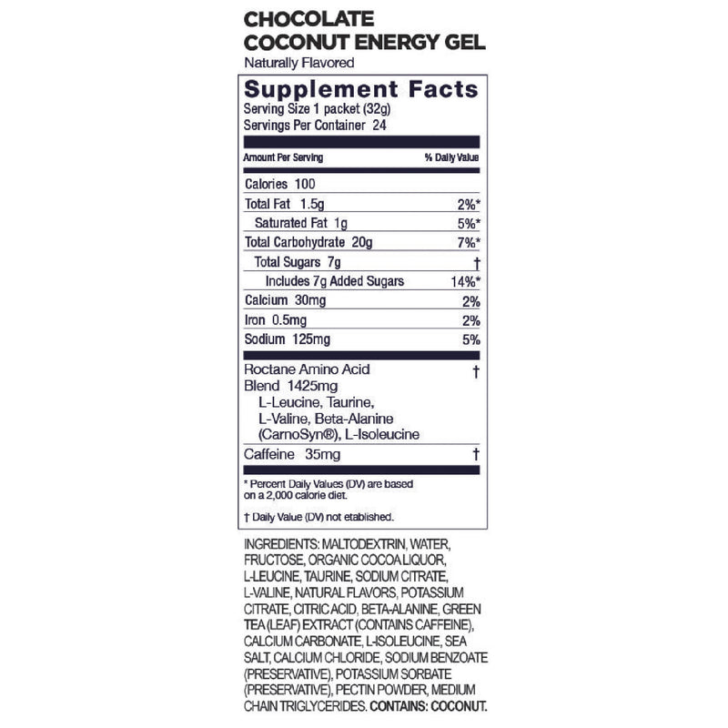 GU Energy Box Roctane Energy Gel, Chocolate Coconut