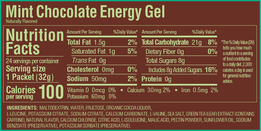 GU Energy Gel, Mint Chocolate - Rideshop