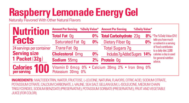 GU Energy Caja de Geles Raspberry Lemonade (24 unid) - Rideshop