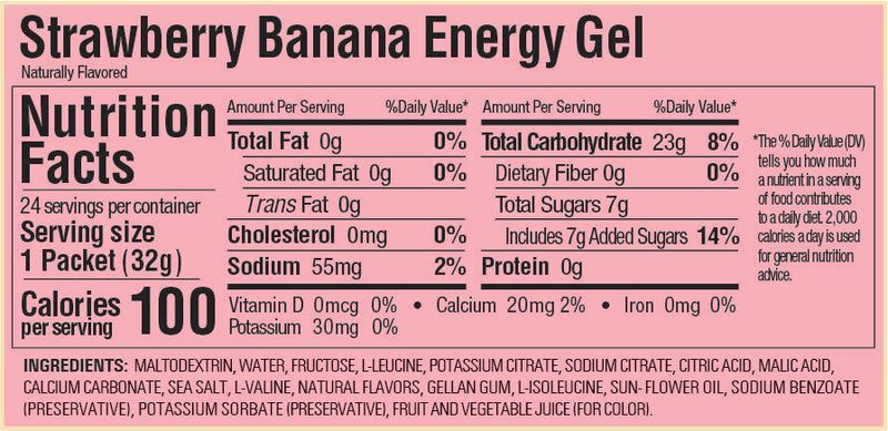 Caja de Geles Strawberry Banana 24 GU Energy