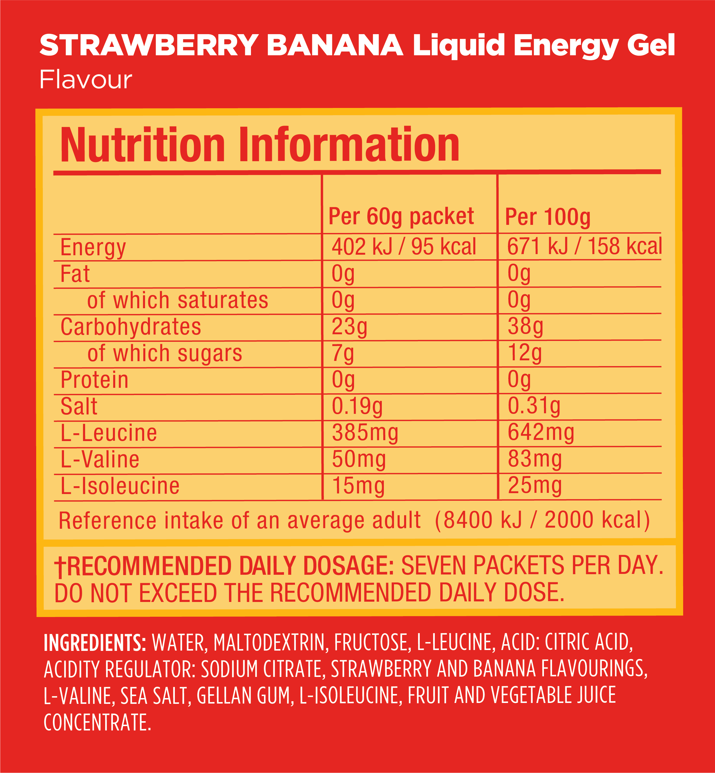 GU Energy Box Energy Liquid, Strawberry Banana - Rideshop