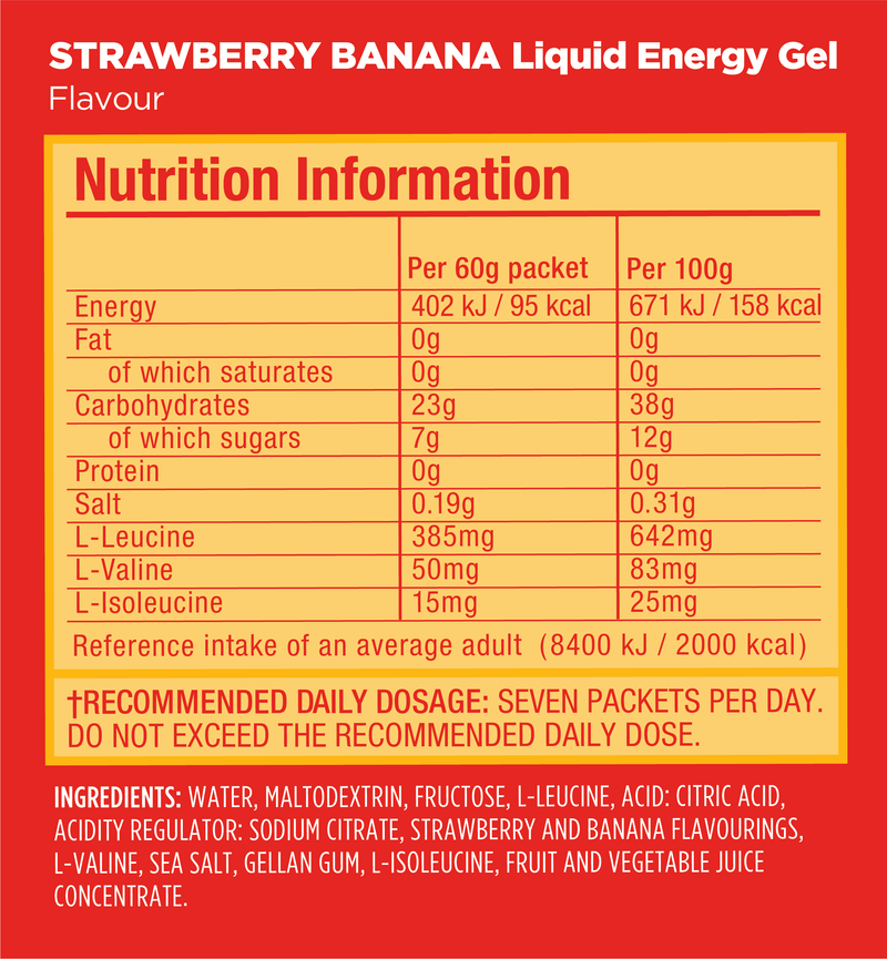 GU Energy Box Energy Liquid, Strawberry Banana