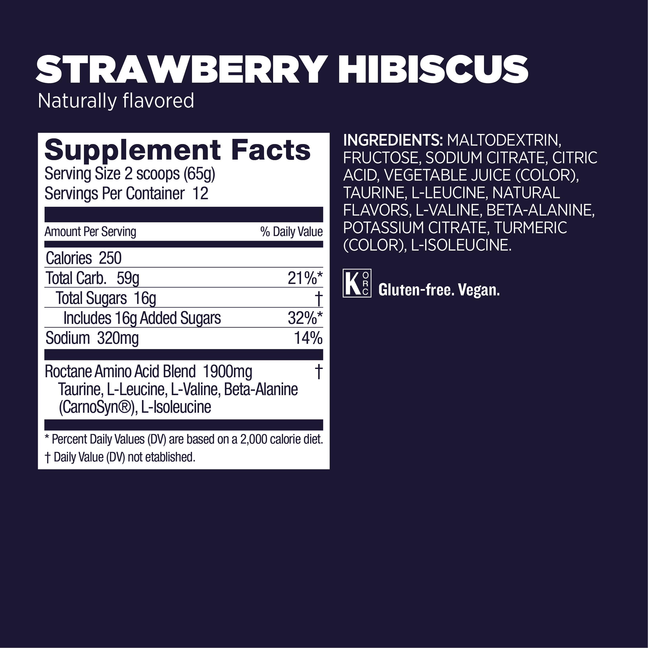 GU Energy Roctane Energy Drink Mix | 12SRV Canister, Hibiscus - Rideshop