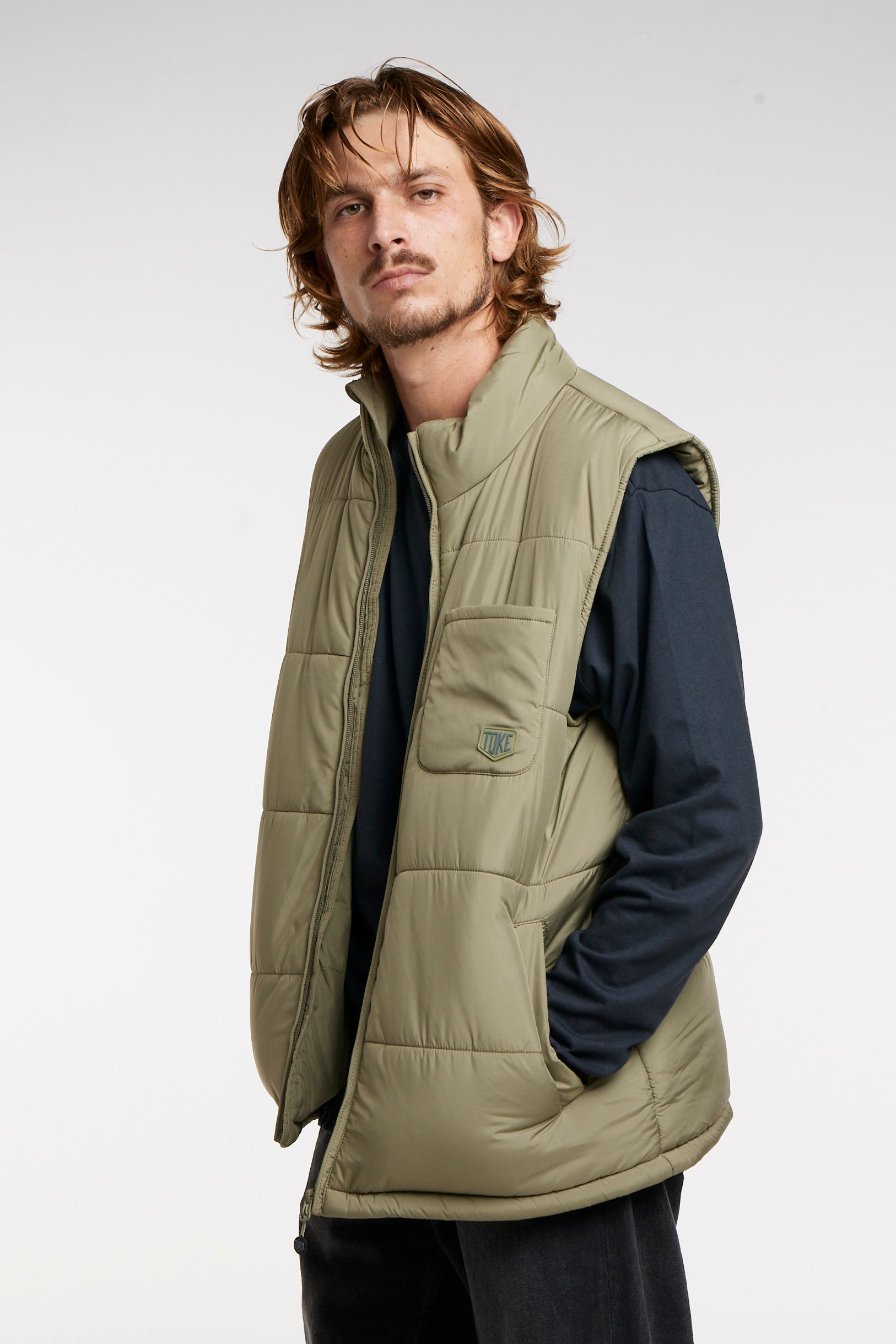 Chaqueta Sin Manga Hombe Verde