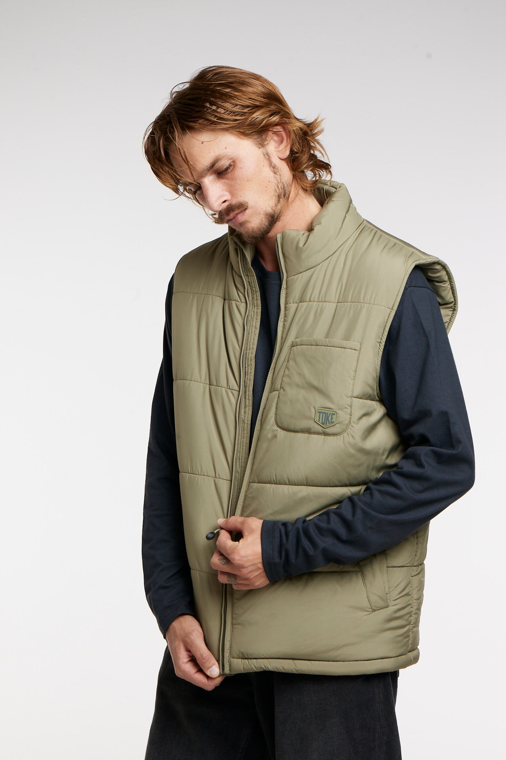 Chaqueta Sin Manga Hombe Verde