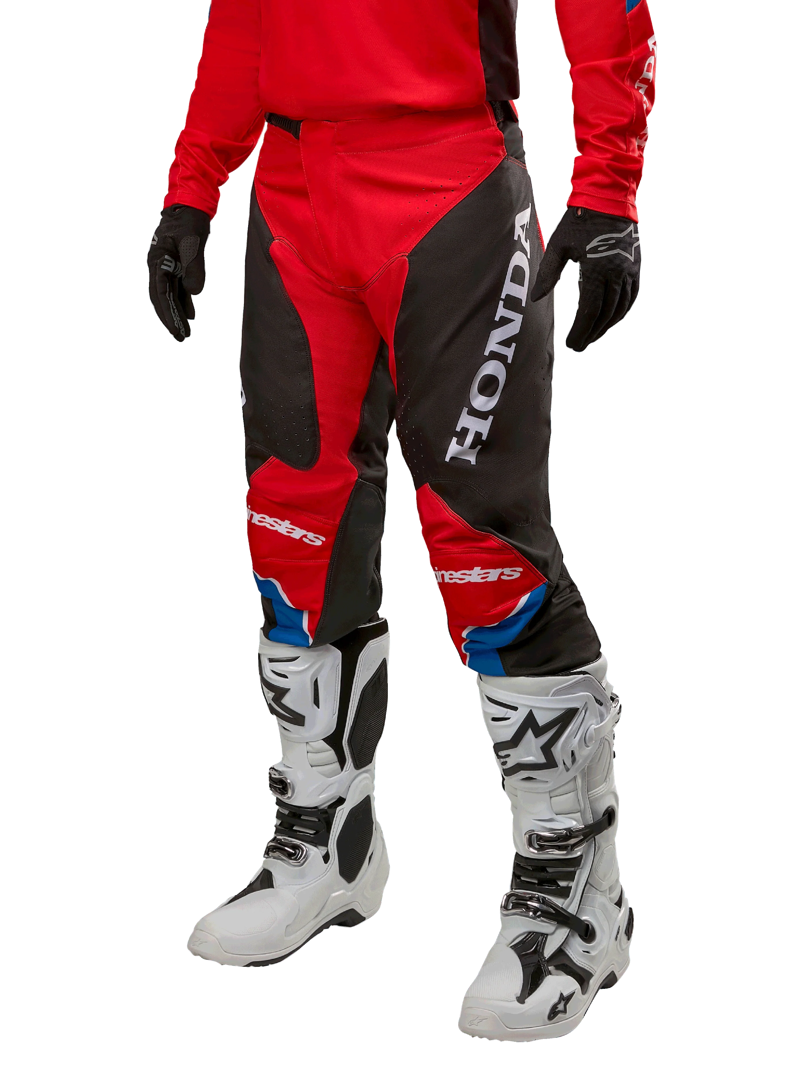 Pantalón Moto Alpinestars Honda Racer Iconic Rojo/Negro