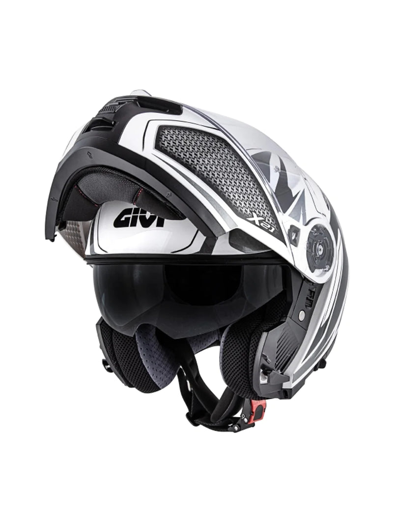 Givi Casco X21 Challenger White Titanium Black - Rideshop