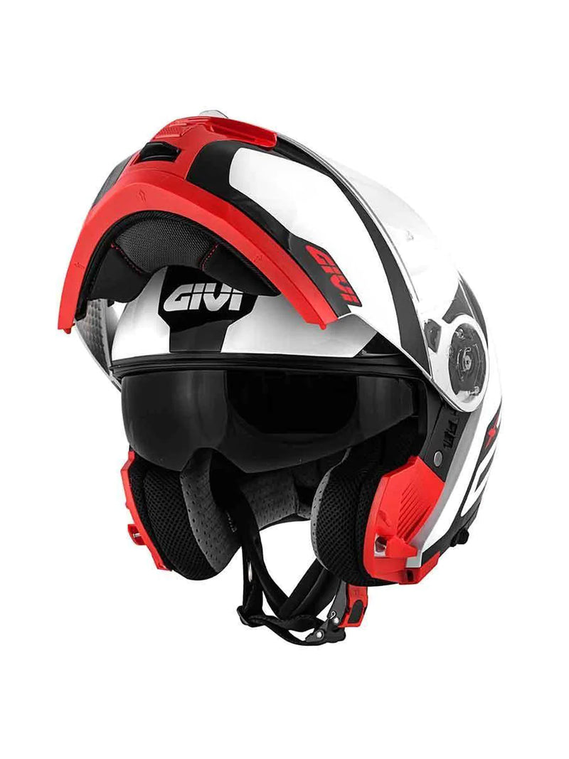 Givi Casco X21 Challenger Spirit White/Black/Red - Rideshop