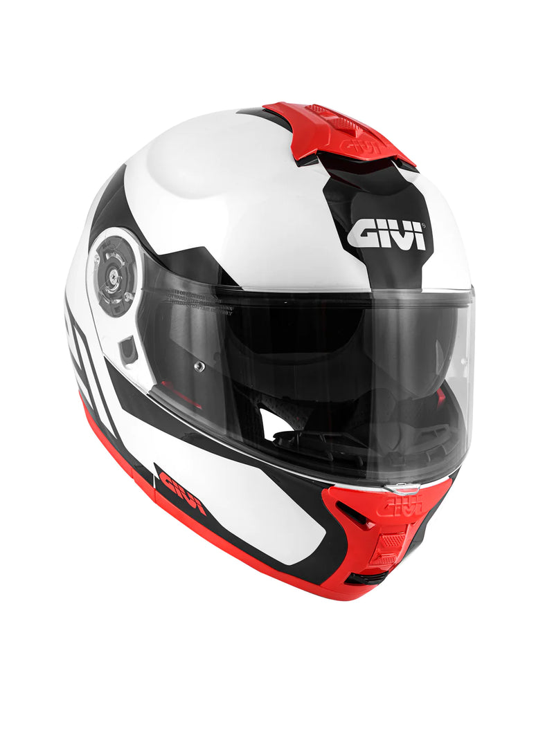 Givi Casco X21 Challenger Spirit White/Black/Red - Rideshop