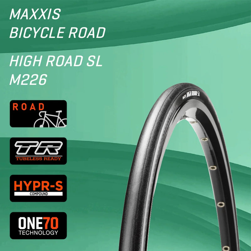 Neumático Ruta Maxxis High Road SL Kevlar Carbon 700×25 C HYPR-S/K2/ONE70/TR