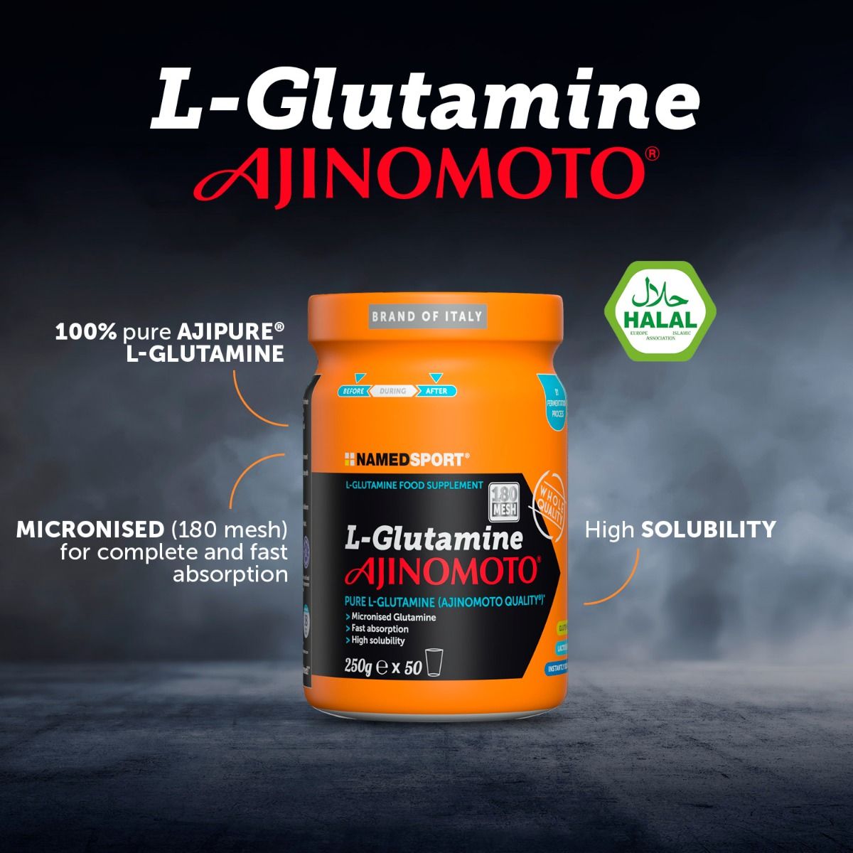 Glutamina Ajinomoto 250g NAMEDSPORT