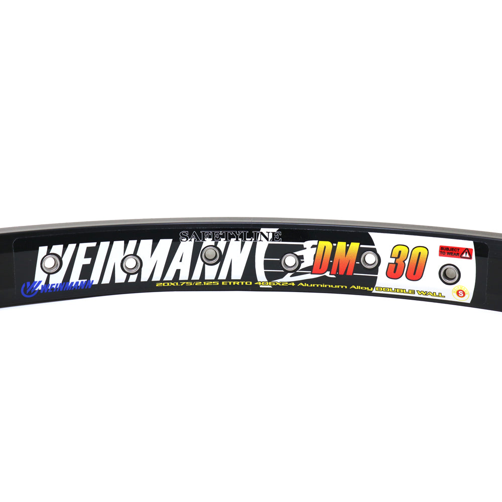 Llanta Weinmann 20" BMX 36H DM30 Negra ojetil