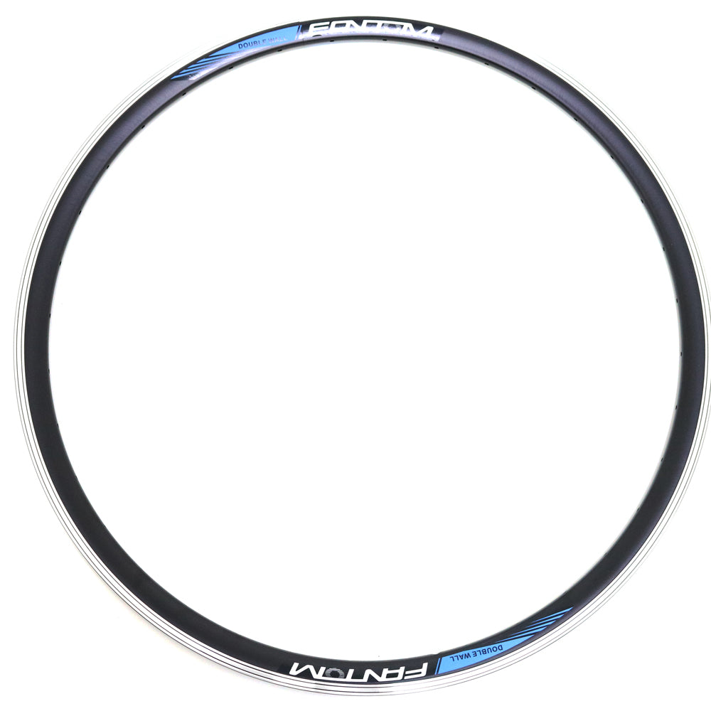 Llanta Aluminio 700C Doble Pared 36H Negra