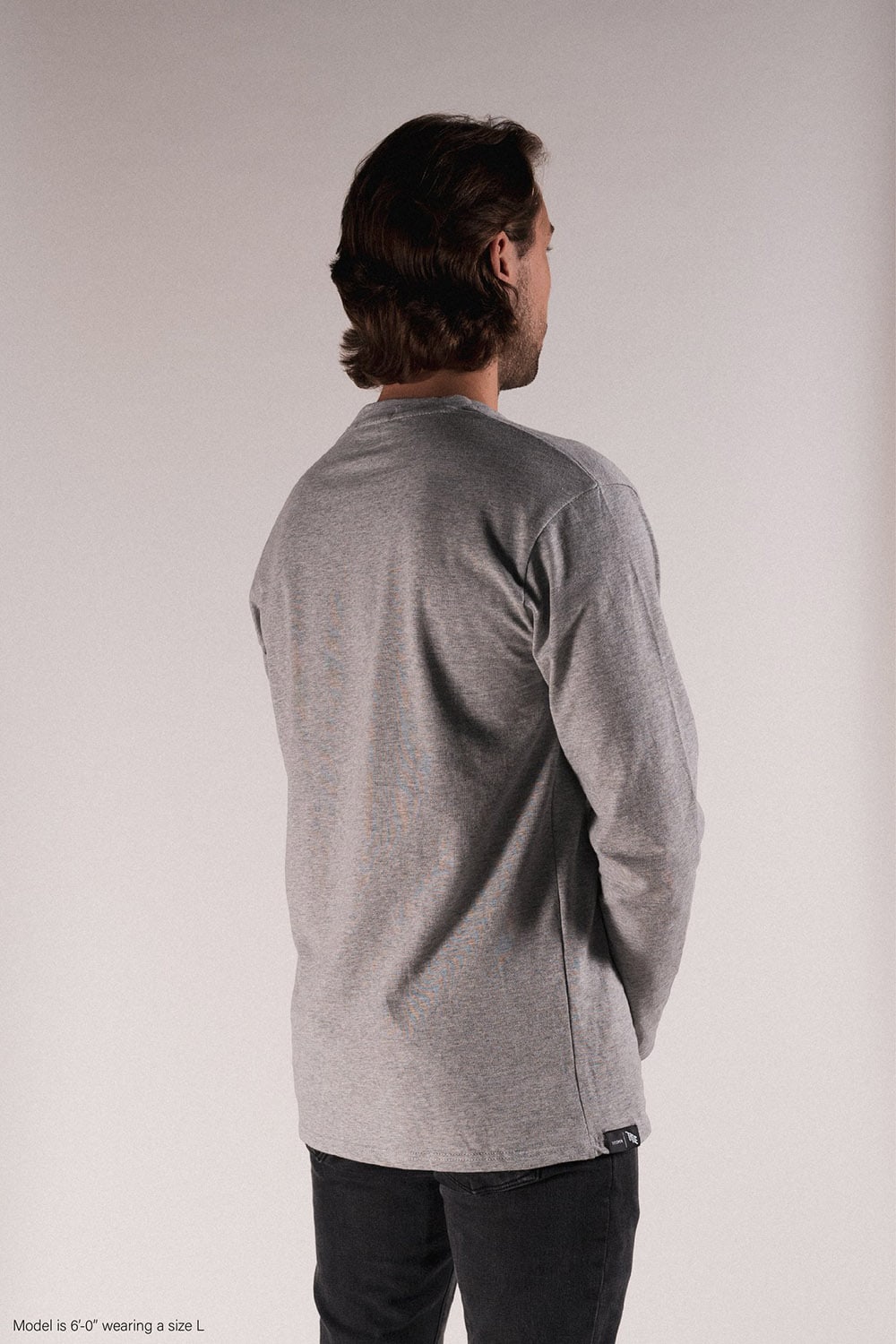 Polera manga larga TITLE - Gris