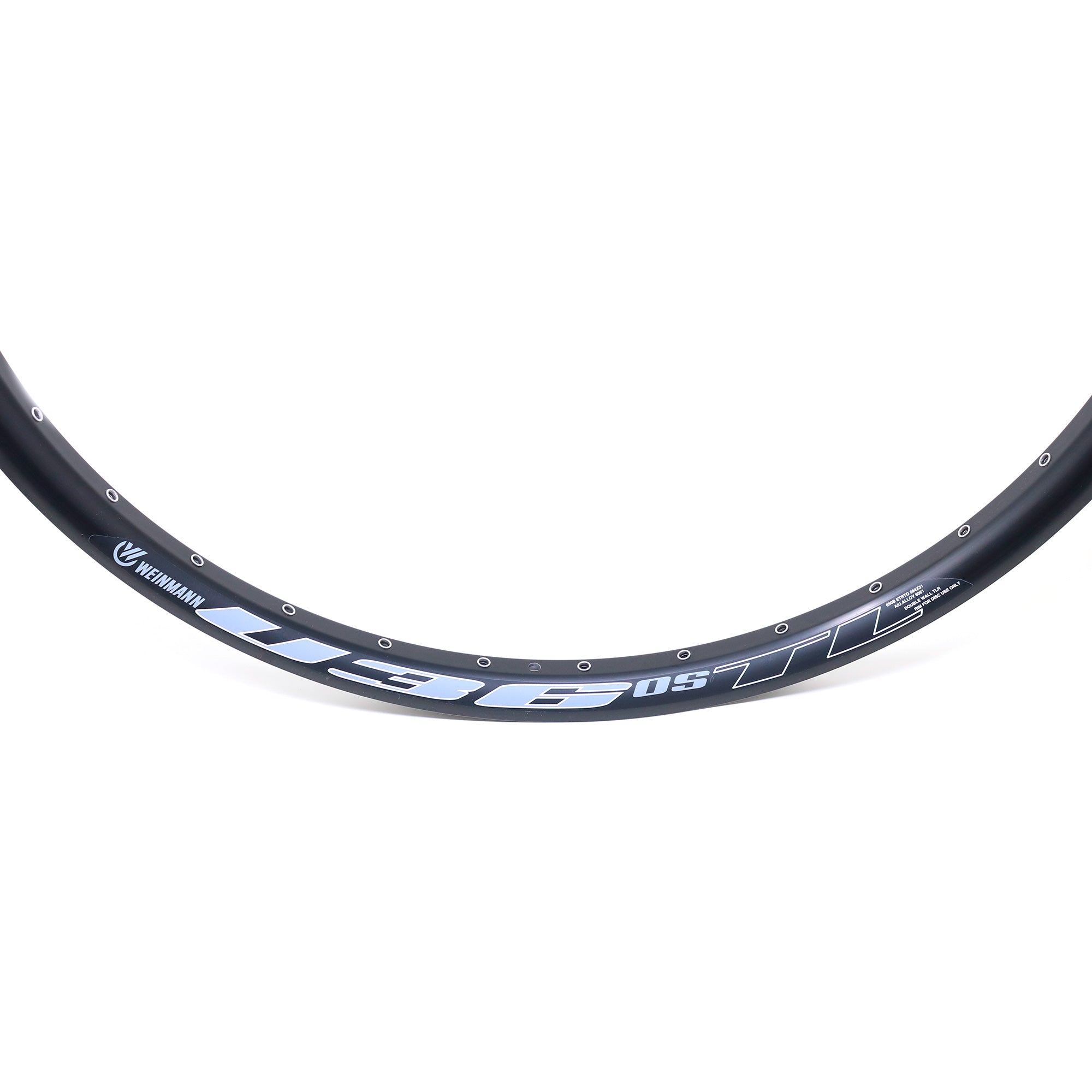 Llanta Weinmann Asimétrica 27.5 U36 TL Ojetillos Negro 32H F/V