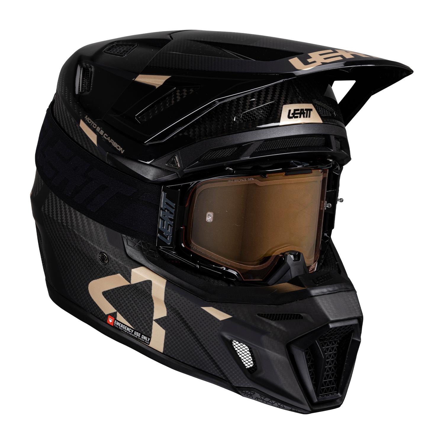 Kit Leatt Casco Moto 9.5 Antiparra 6.5 Iriz V25 Carbono