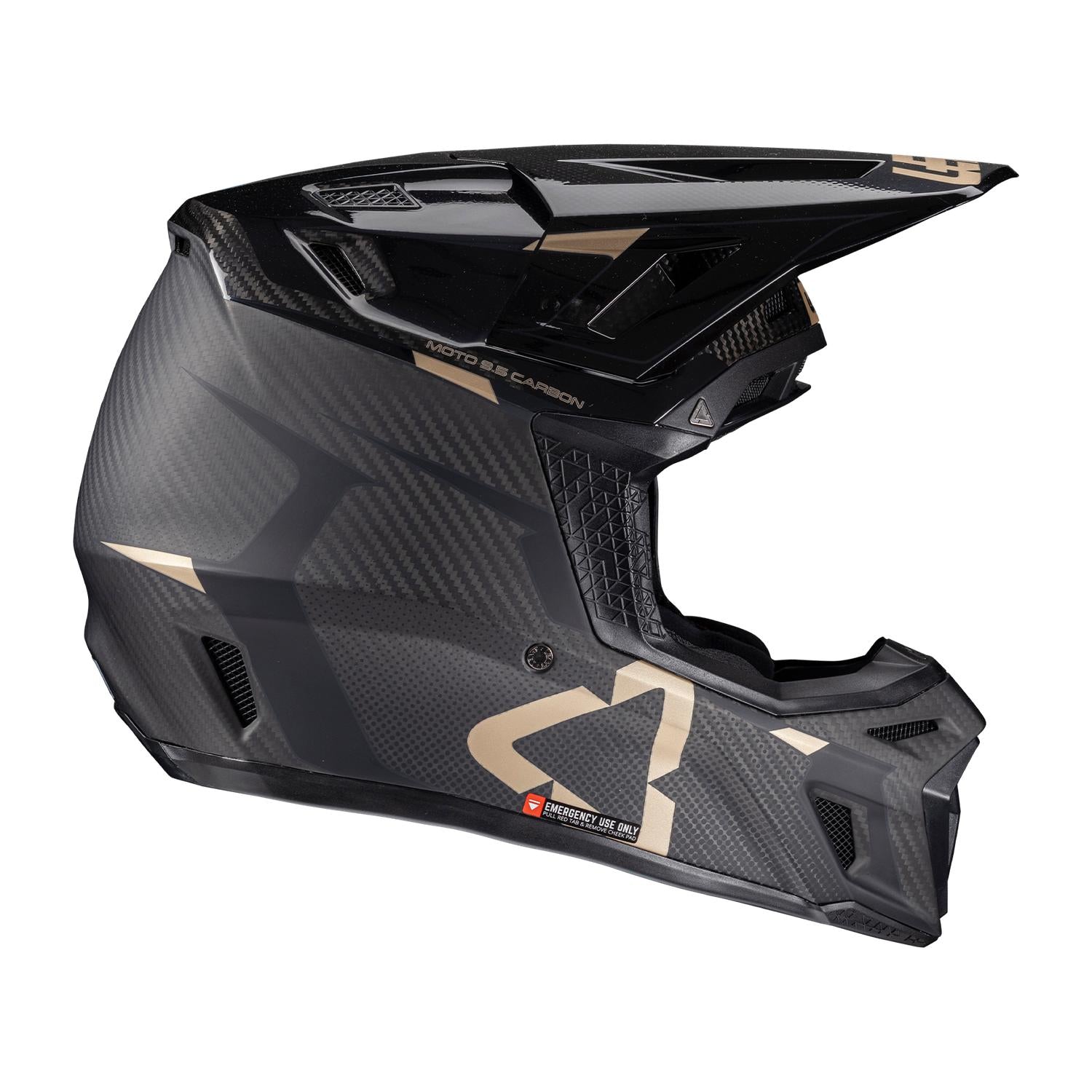 Kit Leatt Casco Moto 9.5 Antiparra 6.5 Iriz V25 Carbono