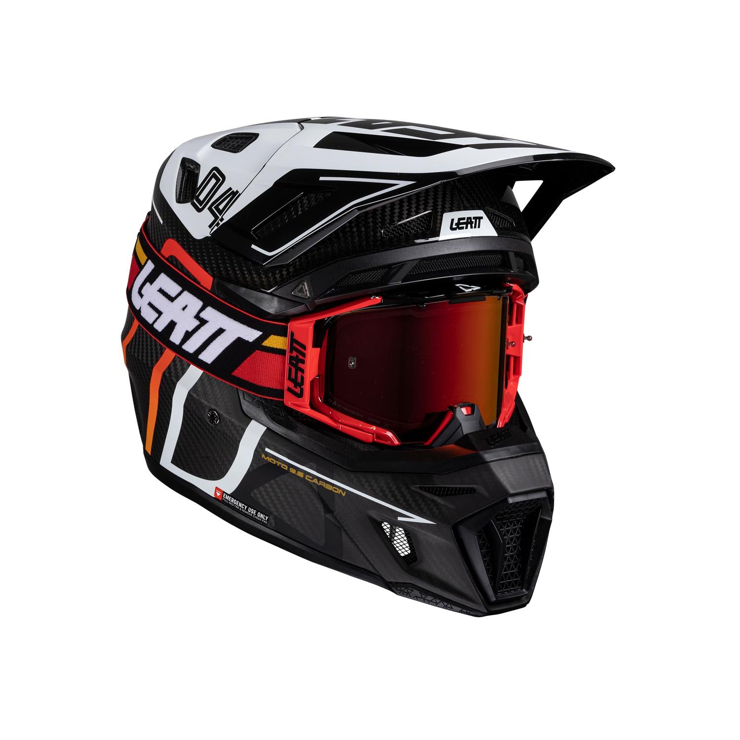 Kit Leatt Casco Moto 9.5 Antiparra 6.5 Iriz V25 Carbono Blanco